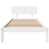 vidaXL Bed Frame with Headboard White 80 x 200 cm Solid Pine Wood