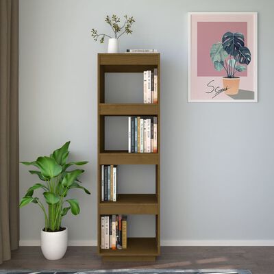 vidaXL Book Cabinet/Room Divider Honey Brown 40x35x135 cm Solid Pinewood