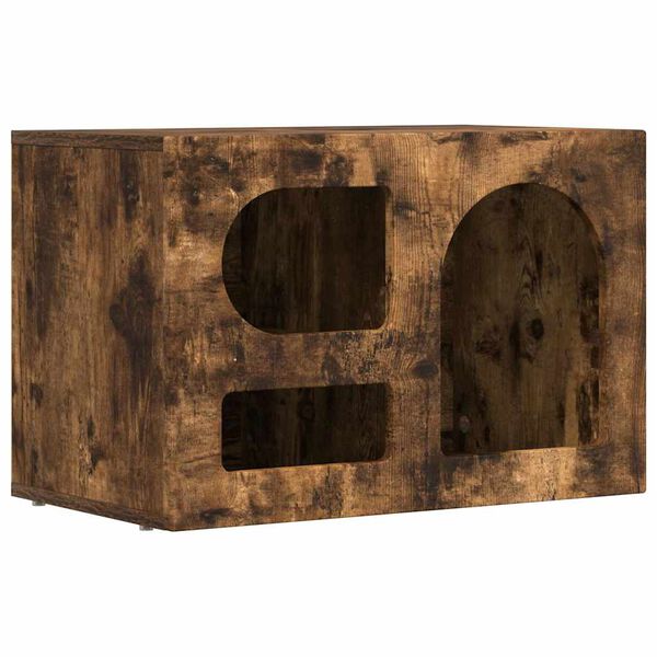 vidaXL TV Cabinet Smoked Oak 60 x 35 x 40 cm Engineered Wood