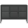 vidaXL Sideboard Black 105x35x70 cm Glass and Steel