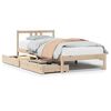 vidaXL Bed Frame without Mattress 90x190 cm Solid Wood Pine