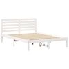 vidaXL Bed Frame with Headboard White 120 x 200 cm Solid Pine Wood