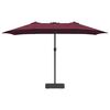 vidaXL Garden Parasol Bordeaux Red 385 x 209 x 244 cm Polyester