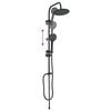 vidaXL Shower System Manual Black 47 x 20 x 95 cm Stainless Steel