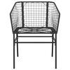 vidaXL 7 Piece Garden Dining Set Black Poly Rattan Glass