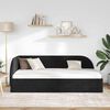 vidaXL Corner Bed Frame with Headboard Black 100 cm x 200 cm Velvet
