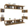 vidaXL 8 Piece TV Cabinet Set Smoked Oak Engineered Wood