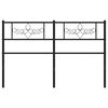 vidaXL Metal Replace Headboard Black 120 cm