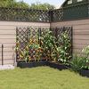 vidaXL Garden Planter 5 pcs Black 120 x 120 x 125.5 cm Plastic