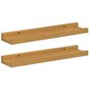vidaXL Wall Shelf with Shelf 2 pcs Beige 40 x 9 x 3 cm Engineered Wood