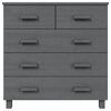 vidaXL Sideboard HAMAR Dark Grey 79x40x80 cm Solid Wood Pine