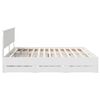 vidaXL Bed Frame with Drawer White 200 x 200 cm Engineer Wood