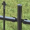 vidaXL Garden Fence Grey 240 x 190 cm Powder-coated steel