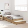 vidaXL Storage Bed Frame with Drawer Artisan oak 226.5 x 75 x 31.5 cm