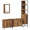 vidaXL Bathroom Furniture Set with Shelf 4 pcs Brown Engineered wood