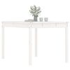 vidaXL Garden Table White 121x82.5x76 cm Solid Wood Pine
