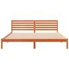 vidaXL Bed Frame with Headboard Wax Brown 180 x 210 cm Solid Pine Wood