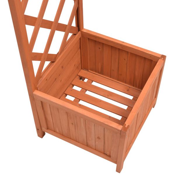 vidaXL Trellis Rose Arch with Planters 180x40x205 cm