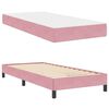 vidaXL Box Spring Bed with Mattress Pink 90 x 210 cm Fabric
