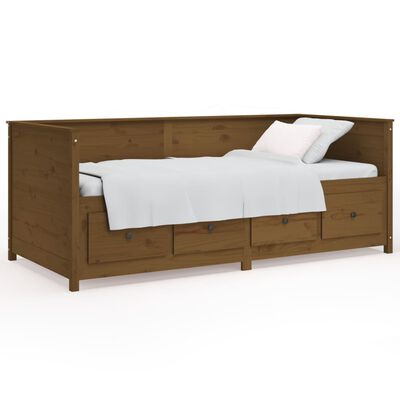 vidaXL Day Bed Honey Brown 75x190 cm Solid Wood Pine