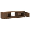 vidaXL TV Cabinet with LED Lights Brown Oak 140x40x35.5 cm