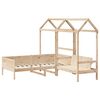 vidaXL Day Bed and Bench Set with Roof without Mattress 80x200 cm