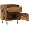 vidaXL Bedside Cabinet Old Wood 40x35x50 cm Engineered Wood