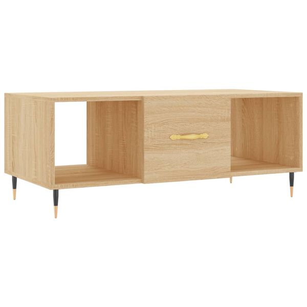 vidaXL Coffee Table Sonoma Oak 102x50x40 cm Engineered Wood