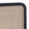 vidaXL Headboard with Headboard Black 120 x 55 x 3 cm Rattan