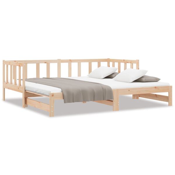 vidaXL Pull-out Day Bed without Mattress 2x(80x200)cm
