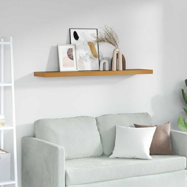 vidaXL Wall Shelf Wall-mounted Beige 120 x 23.5 x 4 cm Engineered Wood