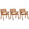 vidaXL Garden Chairs 3 pcs Solid Acacia Wood