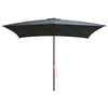 vidaXL Garden Parasol with Wooden Pole 200x300 cm Anthracite