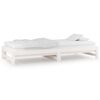 vidaXL Pull-out Day Bed without Mattress White 2x(80x200) cm