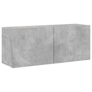 vidaXL TV Cabinet Wall-mounted Concrete Grey 100x30x41 cm