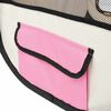 vidaXL Foldable Dog Playpen with Carrying Bag Pink 145x145x61 cm