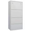 vidaXL Wardrobe Light Grey 80x50x180 cm Steel