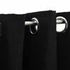 vidaXL Linen-Look Blackout Curtains with Grommets 2pcs Black 140x245cm