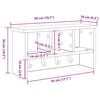 vidaXL Wall-Mounted Coat Rack with Shelf Artisan oak 50 x 16 x 26 cm