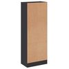 vidaXL 3-Tier Book Cabinet High Gloss Grey 40x24x109 cm Engineered Wood