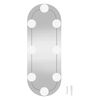 vidaXL Wall Mirror with LED Lights 15x40 cm Glass Oval