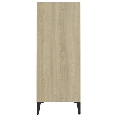 vidaXL Sideboard White and Sonoma Oak 57x35x90 cm Engineered Wood