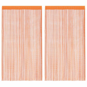 vidaXL String Curtains 2 pcs Orange 140x250 cm