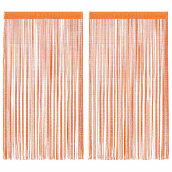 vidaXL String Curtains 2 pcs Orange 140x250 cm