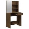 vidaXL Dressing Table with Mirror Brown Oak 74.5x40x141 cm