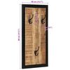 vidaXL Coat Rack 40x2x80 cm Solid Rough Wood Mango