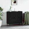 vidaXL Sideboard Black Oak 90 x 34 x 80 cm Engineered Wood