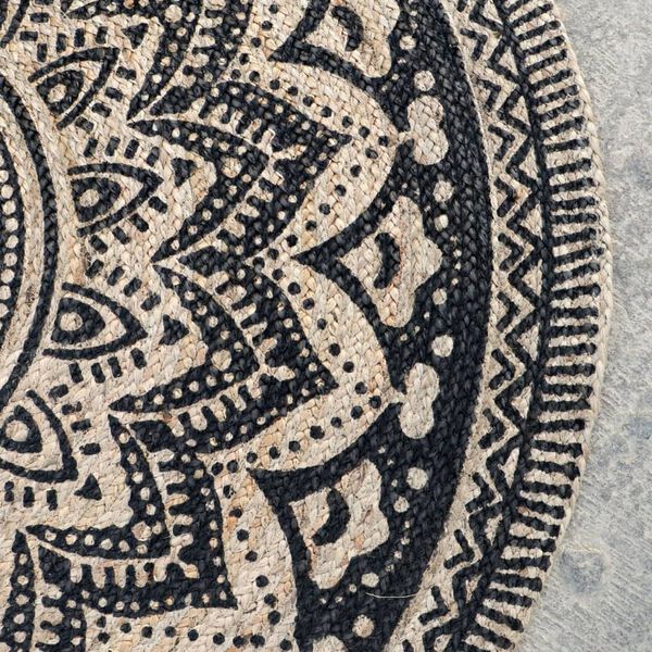 Dutch Lifestyle Rug Jaipur Classic 200 cm Round Beige and Black