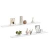 vidaXL Wall Shelves 2 pcs White 100x9x3 cm