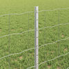 vidaXL Fence with Post Silver 0.6 x 25 m Steel